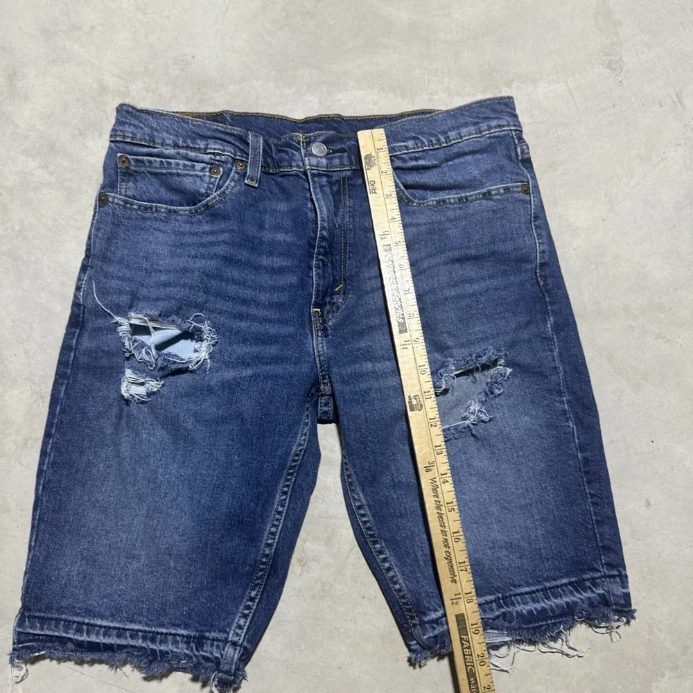 Y2K Grunge Distressed Men's SZ 34 Waist 511 Levi Shorts Denim Frayed Rock Punk